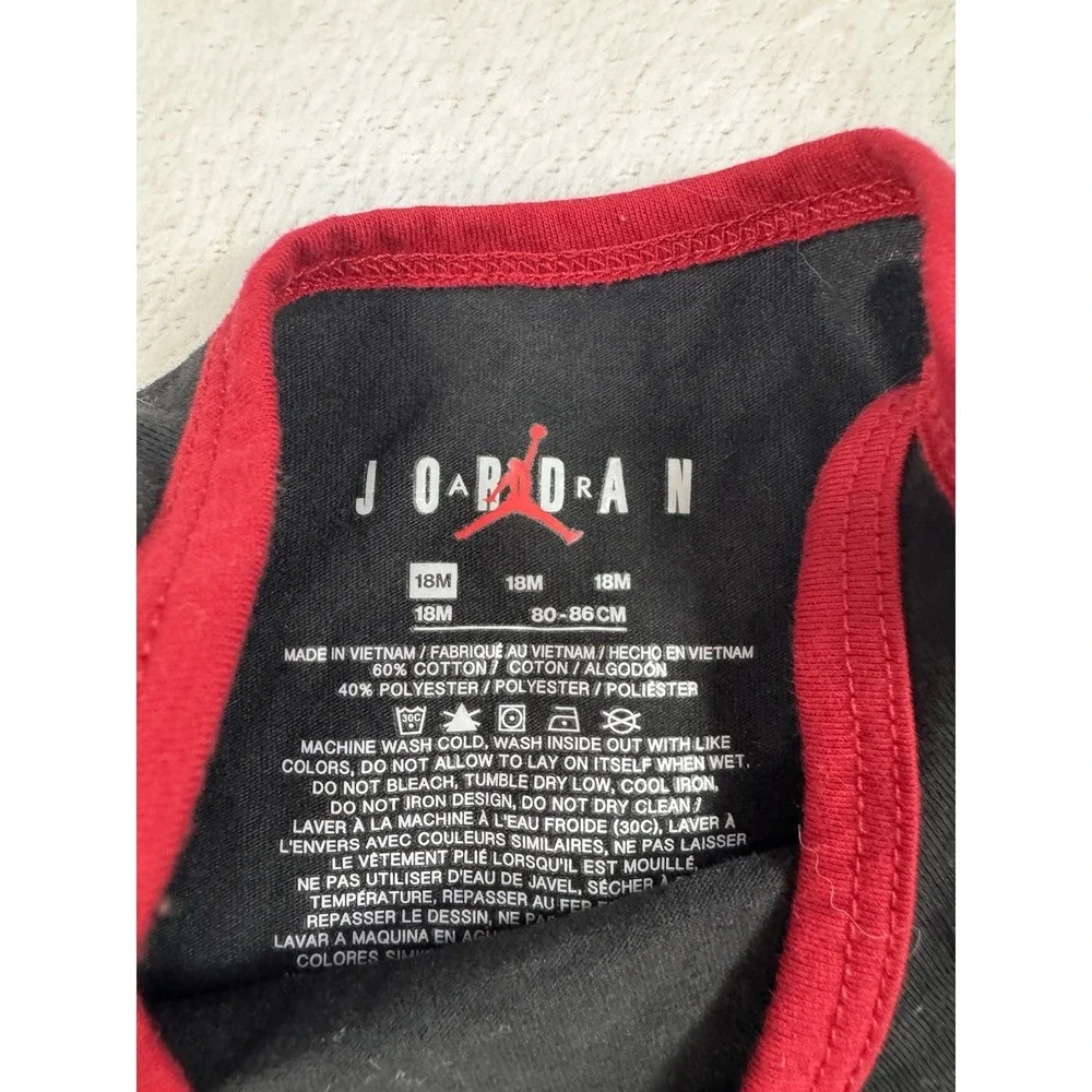Jordan Jumpman Static Knit Baby Romper Black 18M‎ Toddler Outfit Soft Jersey